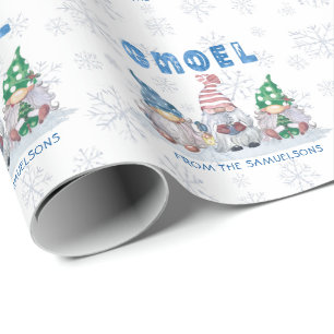 Gnomes GNOEL Christmas Winter Personalized Wrapping Paper