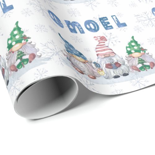 Gnomes GNOEL Christmas Winter Wrapping Paper