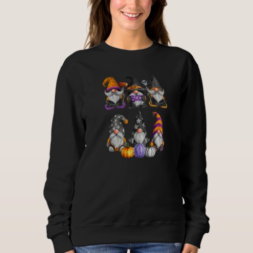 Gnomes Halloween Costumes Cute Autumn Pumpkin Fall Sweatshirt
