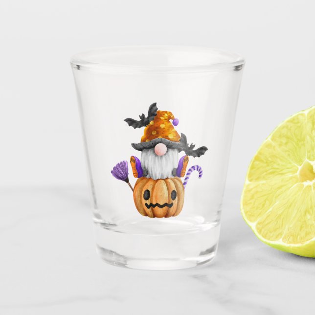 Gnomes Halloween Shot Glass (Front)
