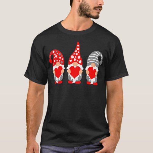 Gnomes Hearts Valentine Day s For Couple  T_Shirt