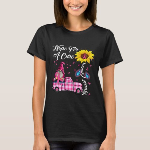 Gnomes Hope For A Cure Breast Cancer Awareness T_Shirt
