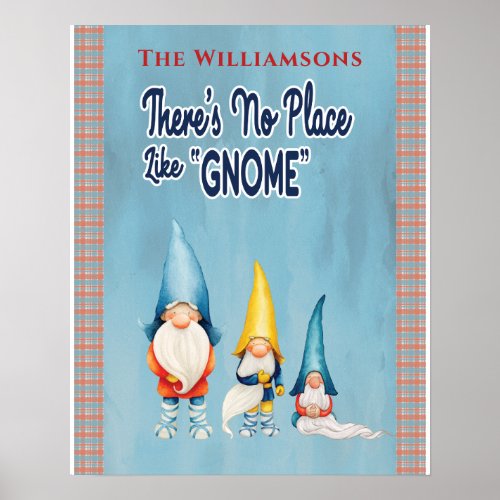 Gnomes Hygge Whimsical Family Poster