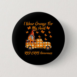 Gnomes I Wear Orange For My Aunt Rsd Crps Awarenes Button