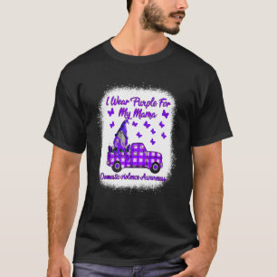 Gnomes I Wear Purple For Mama Domestic violence Aw T-Shirt