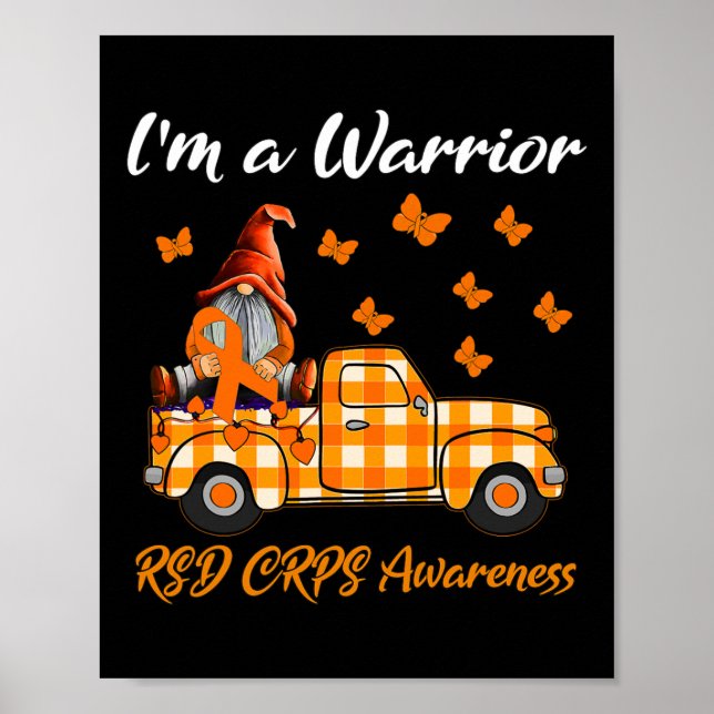 Gnomes I'm A Warrior Rsd Crps Awareness  Poster (Front)
