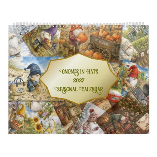 Gnomes in Hats 2027 Folk Art Tomte Calendar