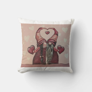 Gnomes in Love Throw Pillow