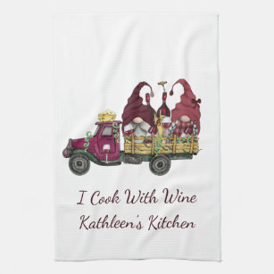 Wine Gnome Kitchen Towel, Wine Kitchen Towel