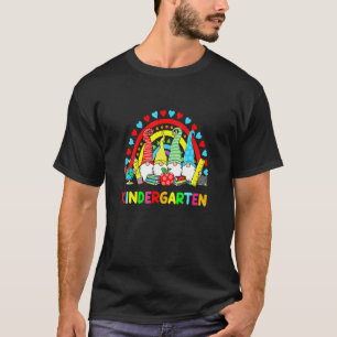Gnomes Kindergarten Crew First Day Teacher Back To T-Shirt