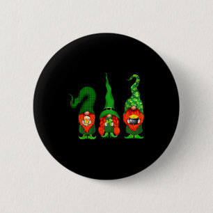 Gnomes Leprechaun St Patricks Day Beer Clover Iri- Button