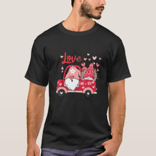 Gnomes Love Heart Vintage Truck Valentines Day Cou T-Shirt