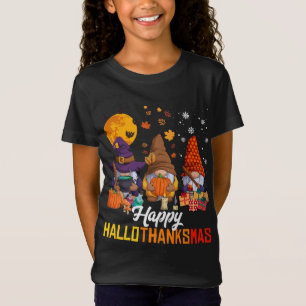 Gnomes Lover Halloween Merry Christmas Happy Hallo T-Shirt
