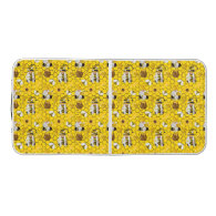 Gnomes Making Honey Yellow Floral Honey Bees  Beer Pong Table