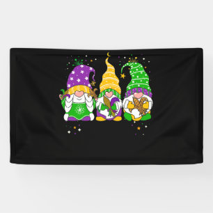 Gnomes Mardi Gras Gnome Fleur De Lis Fat Tuesday Banner