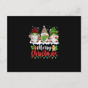 Gnomes Merry Christmas Family Matching Gnome Xmas Postcard