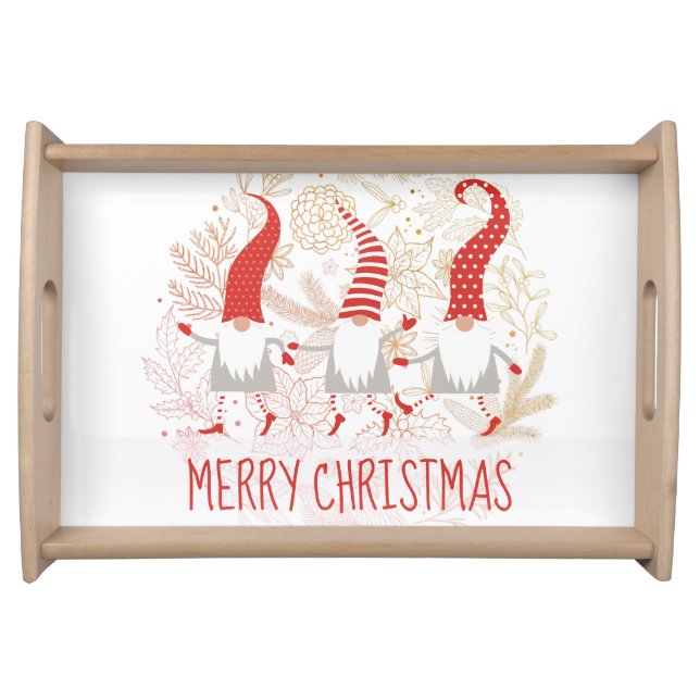 Gnomes Merry Christmas Serving Tray (Front)