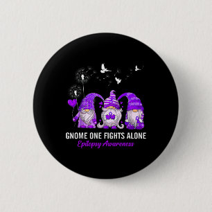Gnomes One Fights Epilepsy Awareness Alone  Button