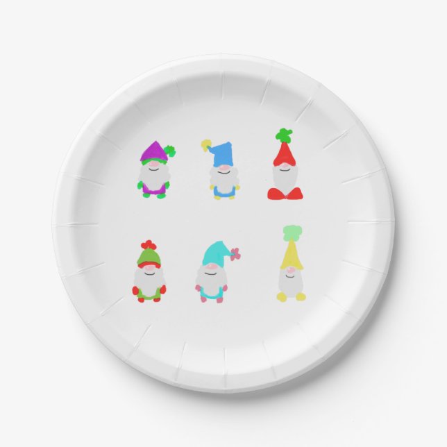 Gnomes Paper Plates (Front)