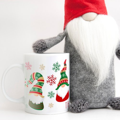 Gnomes Personalized Christmas Coffee Mug