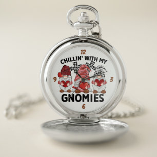 Gnomes  Pocket Watch: Silver Watch