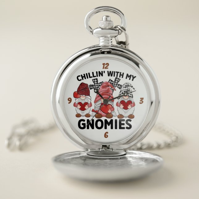 Gnomes  Pocket Watch: Silver Watch (Inside)