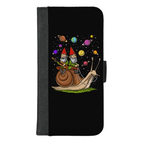 Gnomes Riding Snail iPhone 87 Plus Wallet Case