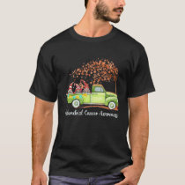 Gnomes Riding Truck Endometrial Cancer Awareness T-Shirt