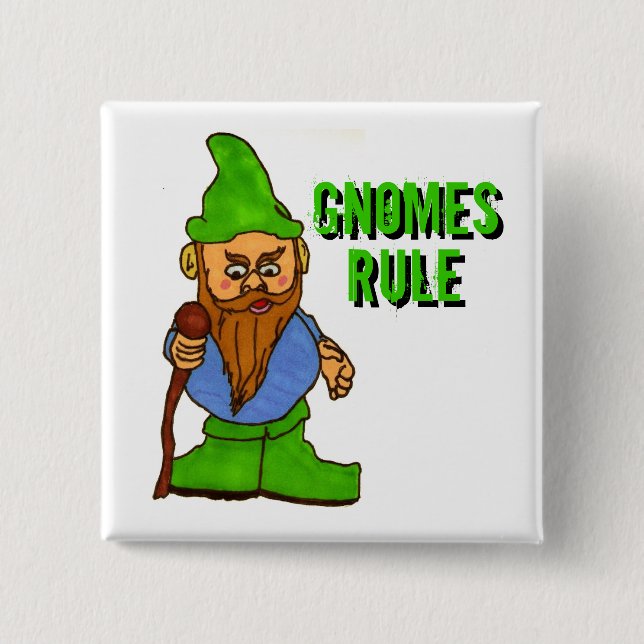 Gnomes Rule Button (Front)