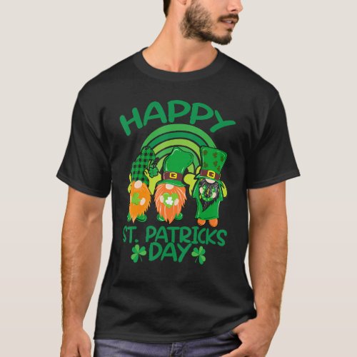 Gnomes St Patricks Day Decor Leprechaun For Women  T_Shirt