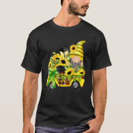 Gnomes Sunflower Truck Men T-Shirt
