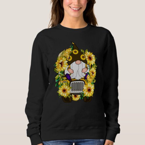 Gnomes Sunflower Truck Women Sweatshirt