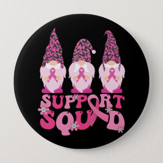 Gnomes Support Squad Breast Cancer Awareness  Button