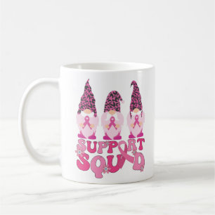 Gnomes Support Squad Breast Cancer Awareness Coffee Mug