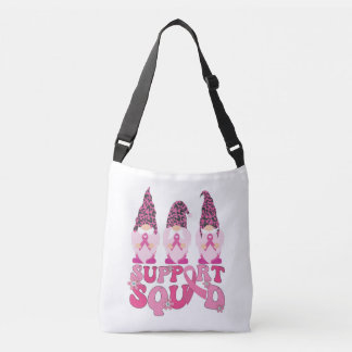 Gnomes Support Squad Breast Cancer Awareness  Crossbody Bag