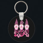Gnomes Support Squad Breast Cancer Awareness  Keychain<br><div class="desc">Gnomes Support Squad Breast Cancer Awareness</div>