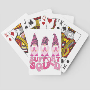 Gnomes Support Squad Breast Cancer Awareness  Poker Cards