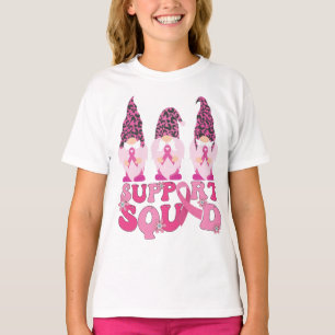 Gnomes Support Squad Breast Cancer Awareness T-Shirt