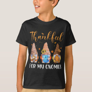 Gnomes Thankful For My Gnomies Fall Thanksgiving B T-Shirt
