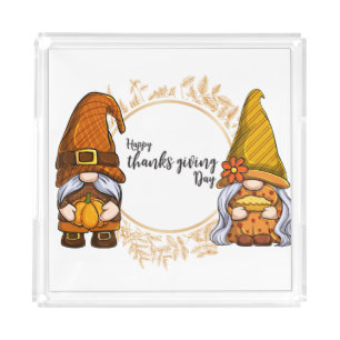 Gnomes Thanksgiving Acrylic Tray