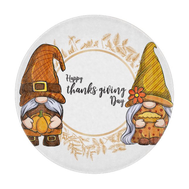 Gnomes Thanksgiving Cutting Board (Front)