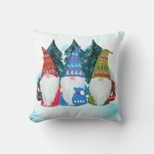 Gnomes Throw Pillow
