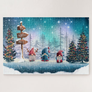 Gnomes to the north pole jigsaw puzzle