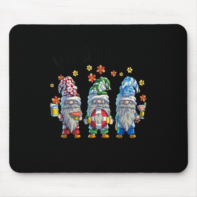 Gnomes Vacay Mode Women Summer Vacation Beach Hawa Mouse Pad (Front)