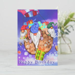 Gnomes with Gifts Birthday Card
