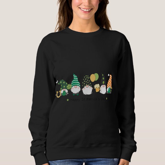 Gnomes With Happy St. Patrick's Day Sweatshirt (Front)