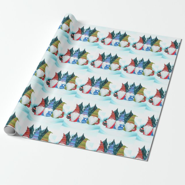 Gnomes Wrapping Paper (Unrolled)
