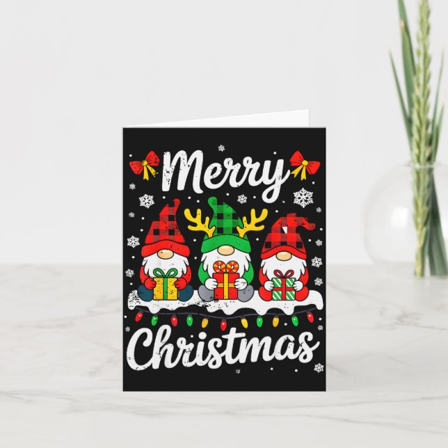 Gnomes Xmas Funny Merry Christmas Squad For Men Wo Card (Front)