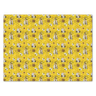 Gnomes Yellow Sunflowers Bees Honey  Tissue Paper