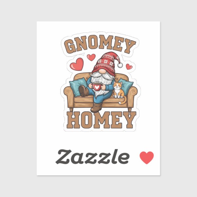 Gnomey homey gnome at home design sticker (Sheet)